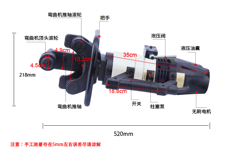 單人電動無刷彎曲機NRB-22(圖3)